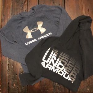 2 Boys under Armour hoodies